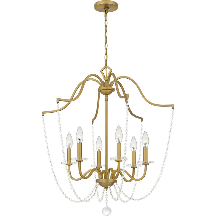 Myhouse Lighting Quoizel - SDY5028AB - Six Light Chandelier - Sunday - Aged Brass