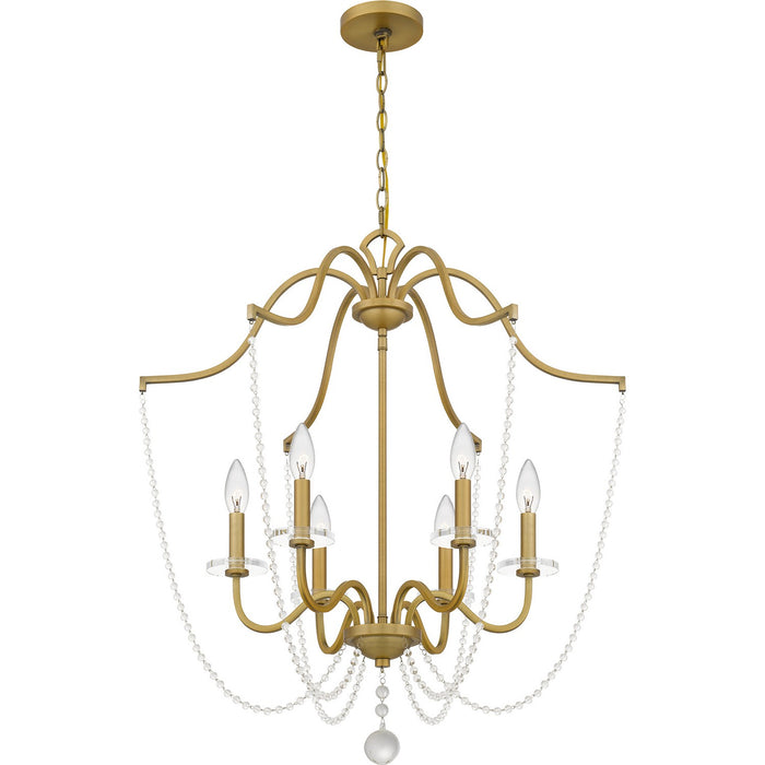 Myhouse Lighting Quoizel - SDY5028AB - Six Light Chandelier - Sunday - Aged Brass