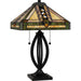 Myhouse Lighting Quoizel - TF6152MBK - Two Light Table Lamp - Tiffany - Matte Black