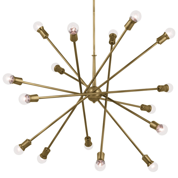 Myhouse Lighting Kichler - 52537NBR - 16 Light Chandelier - Armstrong - Natural Brass