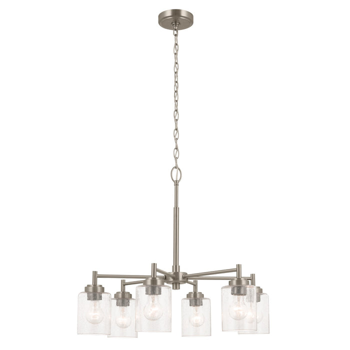 Myhouse Lighting Kichler - 52616NI - Six Light Chandelier - Winslow - Brushed Nickel