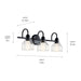 Myhouse Lighting Kichler - 45973BK - Three Light Bath - Avery - Black