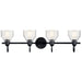 Myhouse Lighting Kichler - 45974BK - Four Light Bath - Avery - Black