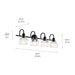 Myhouse Lighting Kichler - 45974BK - Four Light Bath - Avery - Black