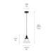 Myhouse Lighting Kichler - 43851BK - One Light Mini Pendant - Avery - Black