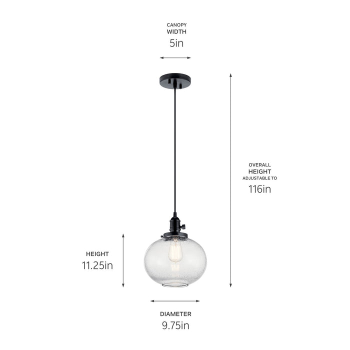 Myhouse Lighting Kichler - 43852BK - One Light Mini Pendant - Avery - Black