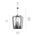 Myhouse Lighting Kichler - 43499BK - 16 Light Foyer Pendant - Abbotswell - Black