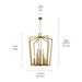 Myhouse Lighting Kichler - 43499NBR - 16 Light Foyer Pendant - Abbotswell - Natural Brass