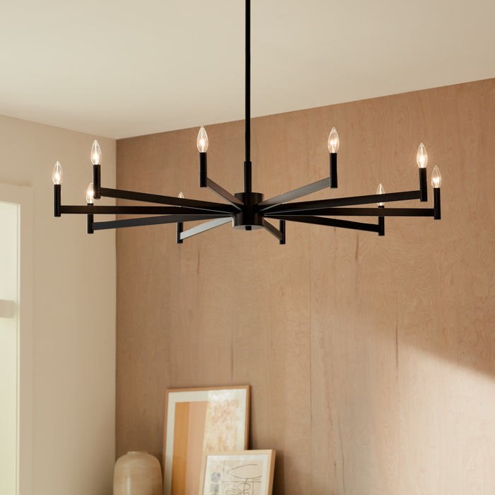 Myhouse Lighting Kichler - 52613BK - Ten Light Chandelier - Erzo - Black