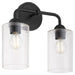 Myhouse Lighting Quorum - 598-2-59 - Two Light Vanity - Charlotte - Matte Black