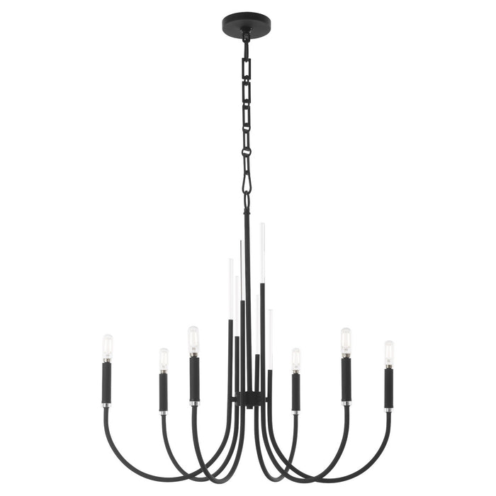 Myhouse Lighting Quorum - 6223-6-69 - Six Light Chandelier - SUMMIT - Textured Black