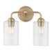 Myhouse Lighting Quorum - 598-2-80 - Two Light Vanity - Charlotte - Aged Brass