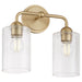 Myhouse Lighting Quorum - 598-2-80 - Two Light Vanity - Charlotte - Aged Brass