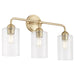 Myhouse Lighting Quorum - 598-3-80 - Three Light Vanity - Charlotte - Aged Brass