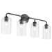 Myhouse Lighting Quorum - 598-4-59 - Four Light Vanity - Charlotte - Matte Black