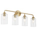 Myhouse Lighting Quorum - 598-4-80 - Four Light Vanity - Charlotte - Aged Brass