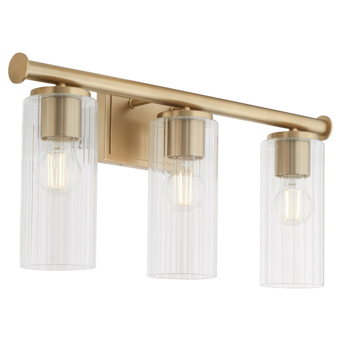 Myhouse Lighting Quorum - 541-3-80 - Three Light Vanity - Juniper - Aged Brass