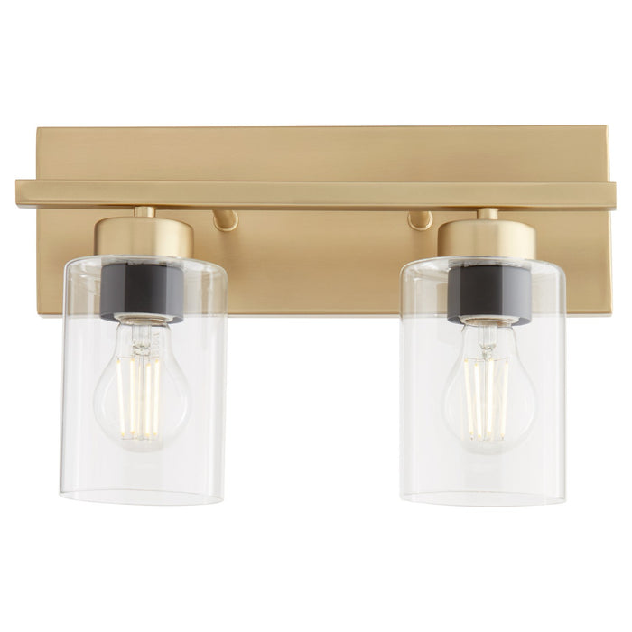 Myhouse Lighting Quorum - 5012-2-80 - Two Light Vanity - Carter - Aged Brass