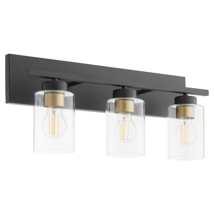 Myhouse Lighting Quorum - 5012-3-59 - Three Light Vanity - Carter - Matte Black