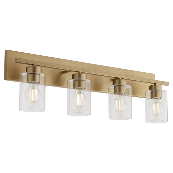 Myhouse Lighting Quorum - 5012-4-80 - Four Light Vanity - Carter - Aged Brass