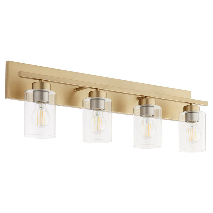 Myhouse Lighting Quorum - 5012-4-80 - Four Light Vanity - Carter - Aged Brass