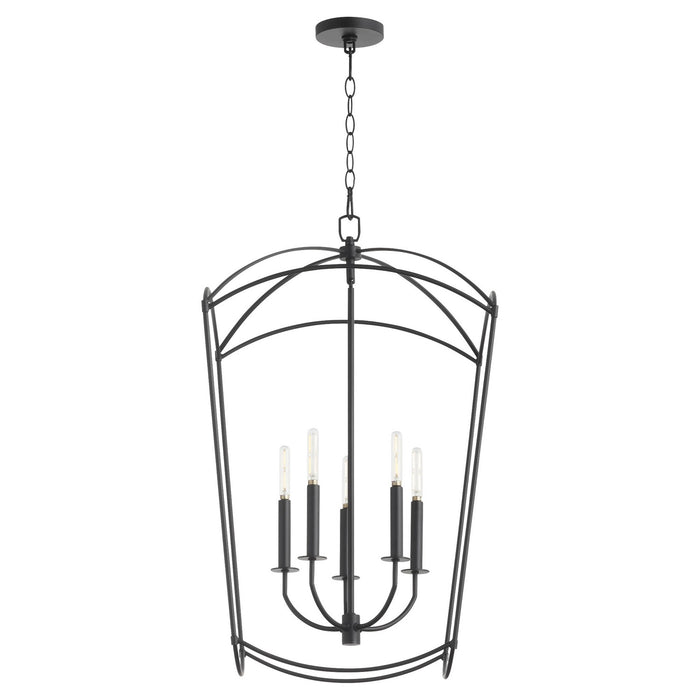 Myhouse Lighting Quorum - 6812-5-59 - Five Light Entry - Mantle - Matte Black