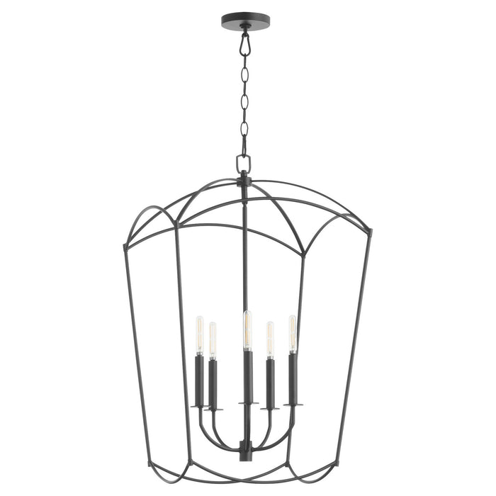 Myhouse Lighting Quorum - 6812-5-59 - Five Light Entry - Mantle - Matte Black