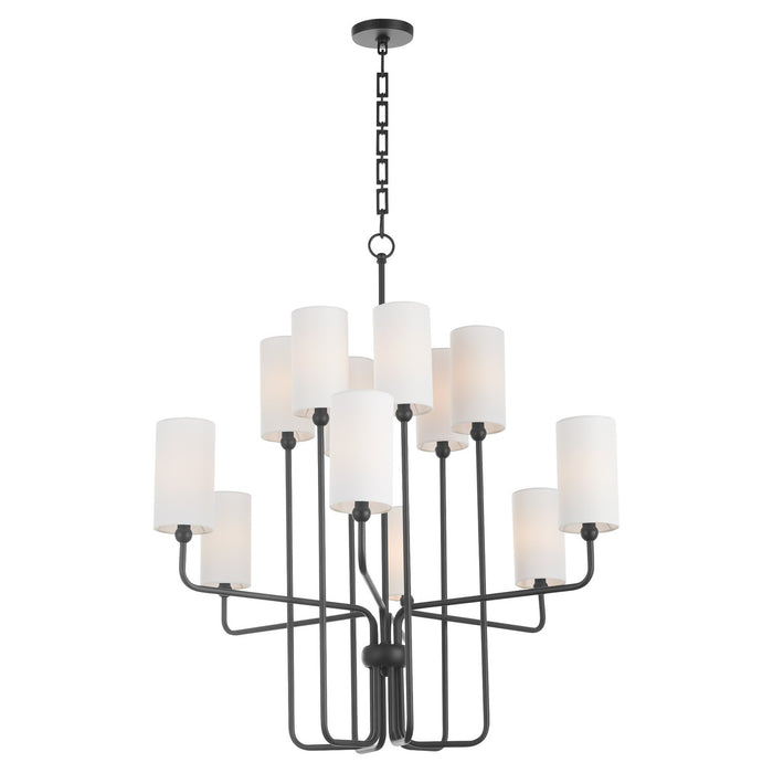 Myhouse Lighting Quorum - 698-12-59 - 12 Light Chandelier - Charlotte - Matte Black