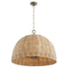 Myhouse Lighting Quorum - 86-3-75 - Three Light Pendant - Artisan Series - Artisan Brass