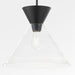 Myhouse Lighting Quorum - 8119-259 - One Light Pendant - Beldar - Matte Black w/ Clear Glass