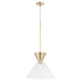 Myhouse Lighting Quorum - 8119-280 - One Light Pendant - Beldar - Aged Brass w/ Clear Glass