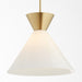 Myhouse Lighting Quorum - 8119-80 - One Light Pendant - Beldar - Aged Brass w/ Gloss Opal