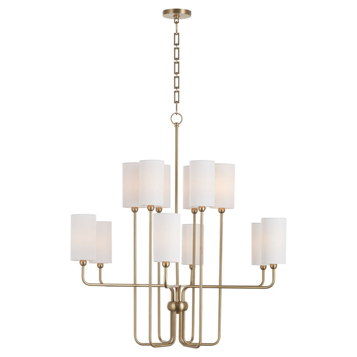 Myhouse Lighting Quorum - 698-12-80 - 12 Light Chandelier - Charlotte - Aged Brass