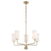 Myhouse Lighting Quorum - 698-5-80 - Five Light Chandelier - Charlotte - Aged Brass