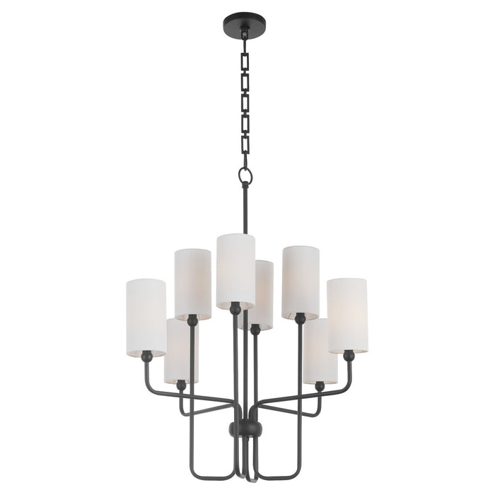 Myhouse Lighting Quorum - 698-8-59 - Eight Light Chandelier - Charlotte - Matte Black