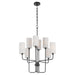 Myhouse Lighting Quorum - 698-8-59 - Eight Light Chandelier - Charlotte - Matte Black