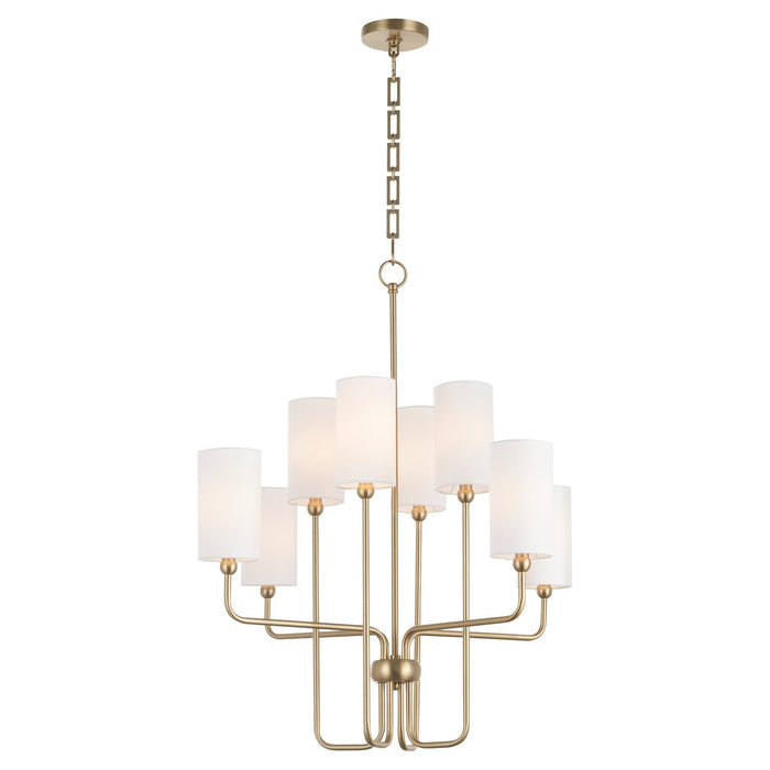 Myhouse Lighting Quorum - 698-8-80 - Eight Light Chandelier - Charlotte - Aged Brass