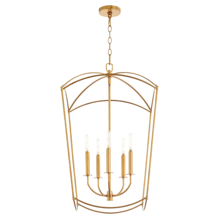 Myhouse Lighting Quorum - 6812-5-74 - Five Light Entry - Mantle - Gold Leaf