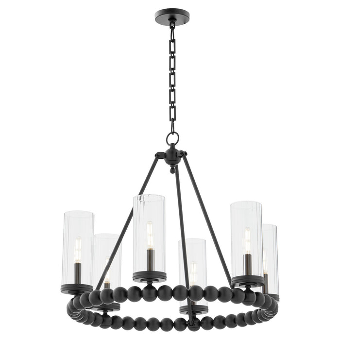 Myhouse Lighting Quorum - 661-6-59 - Six Light Chandelier - Lee Boulevard - Matte Black