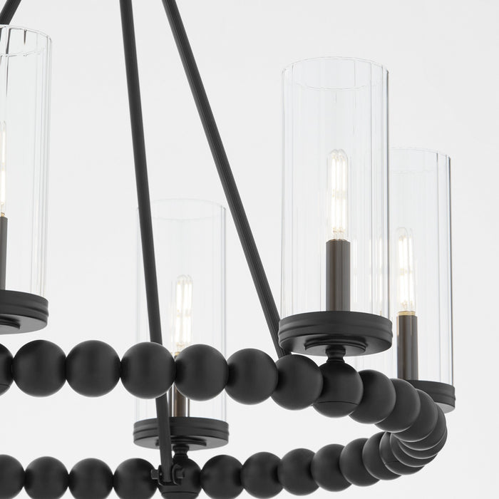 Myhouse Lighting Quorum - 661-6-59 - Six Light Chandelier - Lee Boulevard - Matte Black