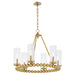 Myhouse Lighting Quorum - 661-6-80 - Six Light Chandelier - Lee Boulevard - Aged Brass