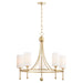 Myhouse Lighting Quorum - 664-5-80 - Five Light Chandelier - Lee Boulevard - Aged Brass