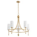 Myhouse Lighting Quorum - 664-5-80 - Five Light Chandelier - Lee Boulevard - Aged Brass