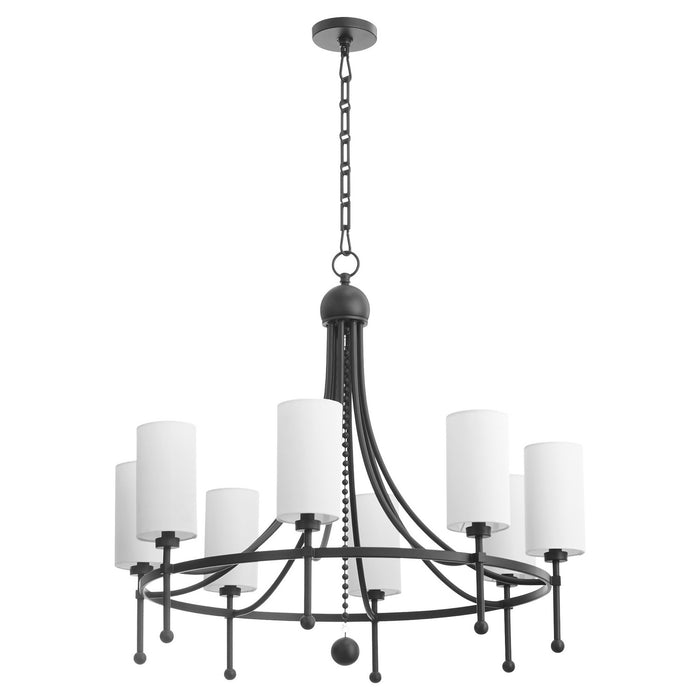 Myhouse Lighting Quorum - 664-8-59 - Eight Light Chandelier - Lee Boulevard - Matte Black