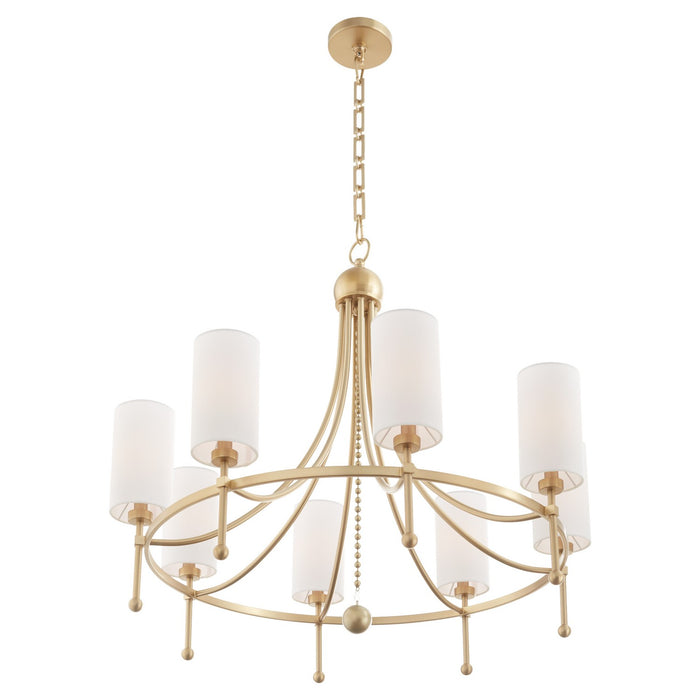 Myhouse Lighting Quorum - 664-8-80 - Eight Light Chandelier - Lee Boulevard - Aged Brass