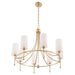 Myhouse Lighting Quorum - 664-8-80 - Eight Light Chandelier - Lee Boulevard - Aged Brass