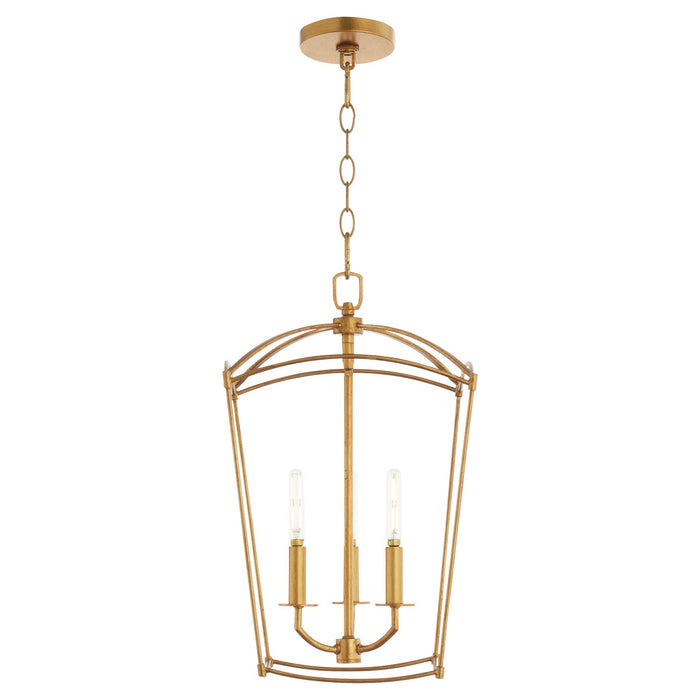 Myhouse Lighting Quorum - 6812-3-74 - Three Light Entry - Mantle - Gold Leaf