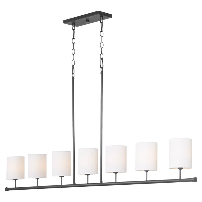 Myhouse Lighting Quorum - 647-7-59 - Seven Light Linear Chandelier - Harmony - Matte Black