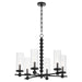 Myhouse Lighting Quorum - 660-6-59 - Six Light Chandelier - Lee Boulevard - Matte Black