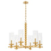 Myhouse Lighting Quorum - 660-6-80 - Six Light Chandelier - Lee Boulevard - Aged Brass